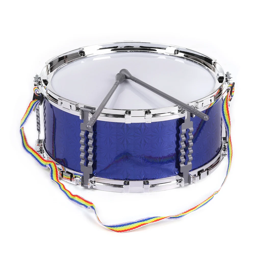 Красочный Джаз Snare барабан музыкальная игрушка барабан портативный ударный инструмент с барабаном палочки ремень для детей Рождественский подарок