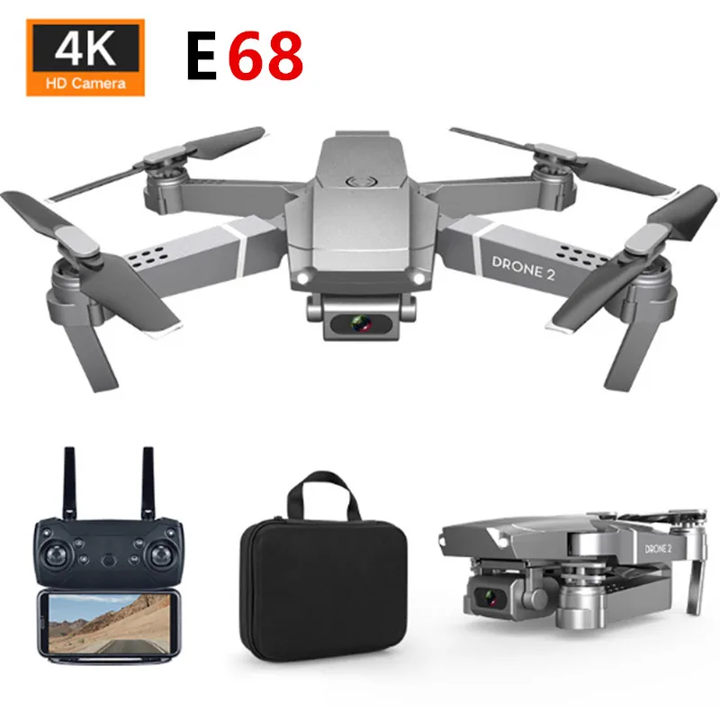 E68 Дрон вертолет HD 4K 1080P камера WIFI FPV широкоугольный режим удержания высоты