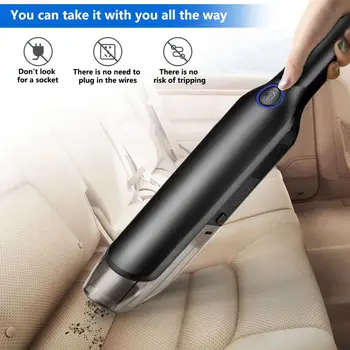 

Handheld Wireless Vacuum Powerful Cyclone Suction Rechargeable Car Vacuum Cleaner Auto Portable for Car Home Pet Hair