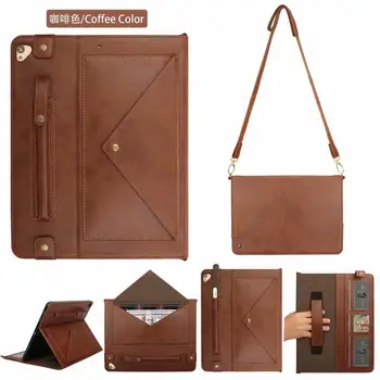 

Letter Style Tablet Case For iPad Pro10.5'' 2016 / 2018 Wallet card package Leather Cover Crossbody Bag Strap