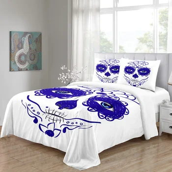 

Bedding Luxury Pillow Case Duvet Cover Sets Modern 3 Pcs Comforter Home Textile Full Size Purple Grimace Digital Printing Soft