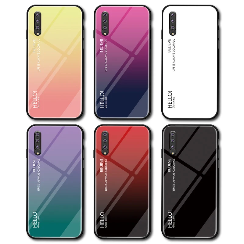 Smartphone Cover Case For Galaxy S10E S10 Lite (5G) S9 S8 Plus S7 Edge Rainbow Glass Samsung Note 10 Pro 9 8 Back Capa |