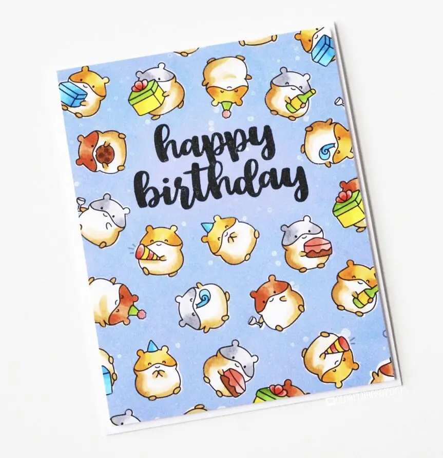 11x16 So cute little animal прозрачный силиконовый штамп печать для DIY скрапбукинга