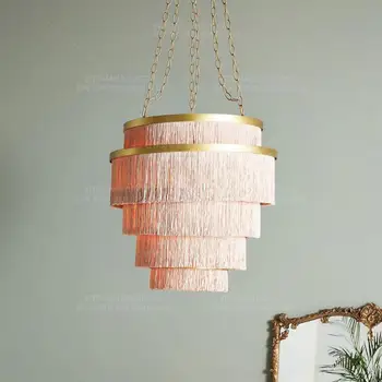 

Modern fringe chandelier lighting in bedroom nordic decoration hanging pendant chandelier light in living room contemporary lamp