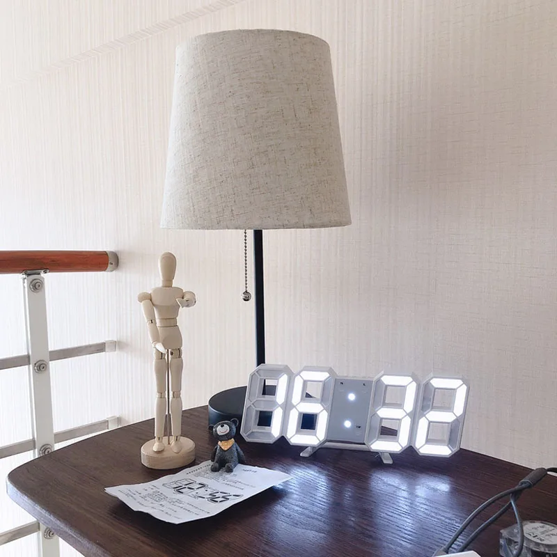 3D светодиодный настенные часы современный дизайн цифровые настольные часы будильник ночник Saat Reloj De Pared часы для украшения дома гостиной