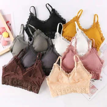 

Linbaiway Women's Lace Bras Seamless Padded Push-up Bralette Sexy Lingerie Underwear Female Intimates Female Brassiere Tube Top