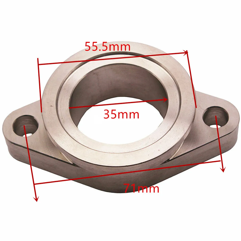 Stainless Steel Wastegate Adapter 38mm To V Band For 2  Flange Manifold