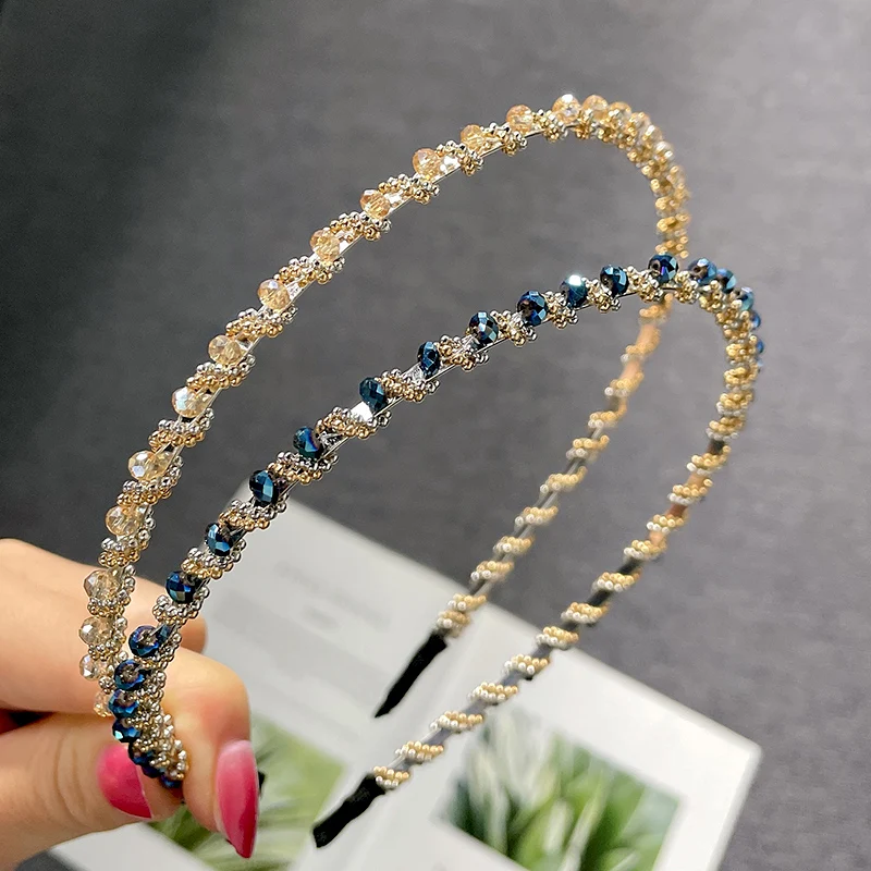 gold hair clips Sweet Color Crystal Spring Hair Clips Pins Handmade Beads Hair Barrettes For Women Girl Fashion Simple Hair Accessories Headwear korean hair clips Hair Accessories