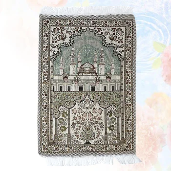 

Floral Mosque Printing Cotton Prayer Mat Light Muslim Islamic Prayer Rug Rectangular Worship Carpet Meditation Pilgrimage Blanke