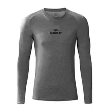 Мужская Термоодежда с длинным рукавом, быстросохнущая, эластичная, дышащая, одежда для фитнеса, для спорта на открытом воздухе, баскетбола, бега, с длинным рукавом