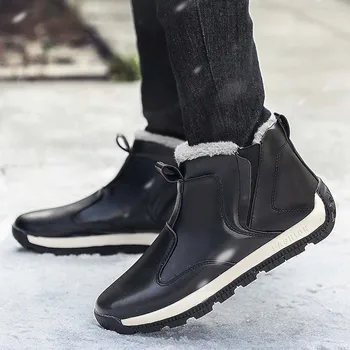 

Winter Warm Men Boots Keep Warm Work Shoes For Men Outdoor Snow Winter Boots Slip On Men's Winter Shoes Botas Mujer