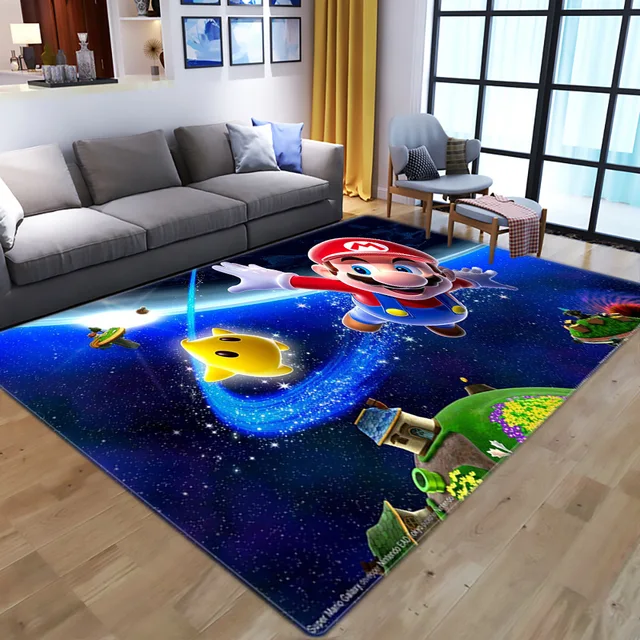 Cartoon Anime Super Mario Carpets for Kids Bedroom Gamer Large Area Rugs Kid Play Floor Mat Soft Flannel Child Game Big Carpet 6
