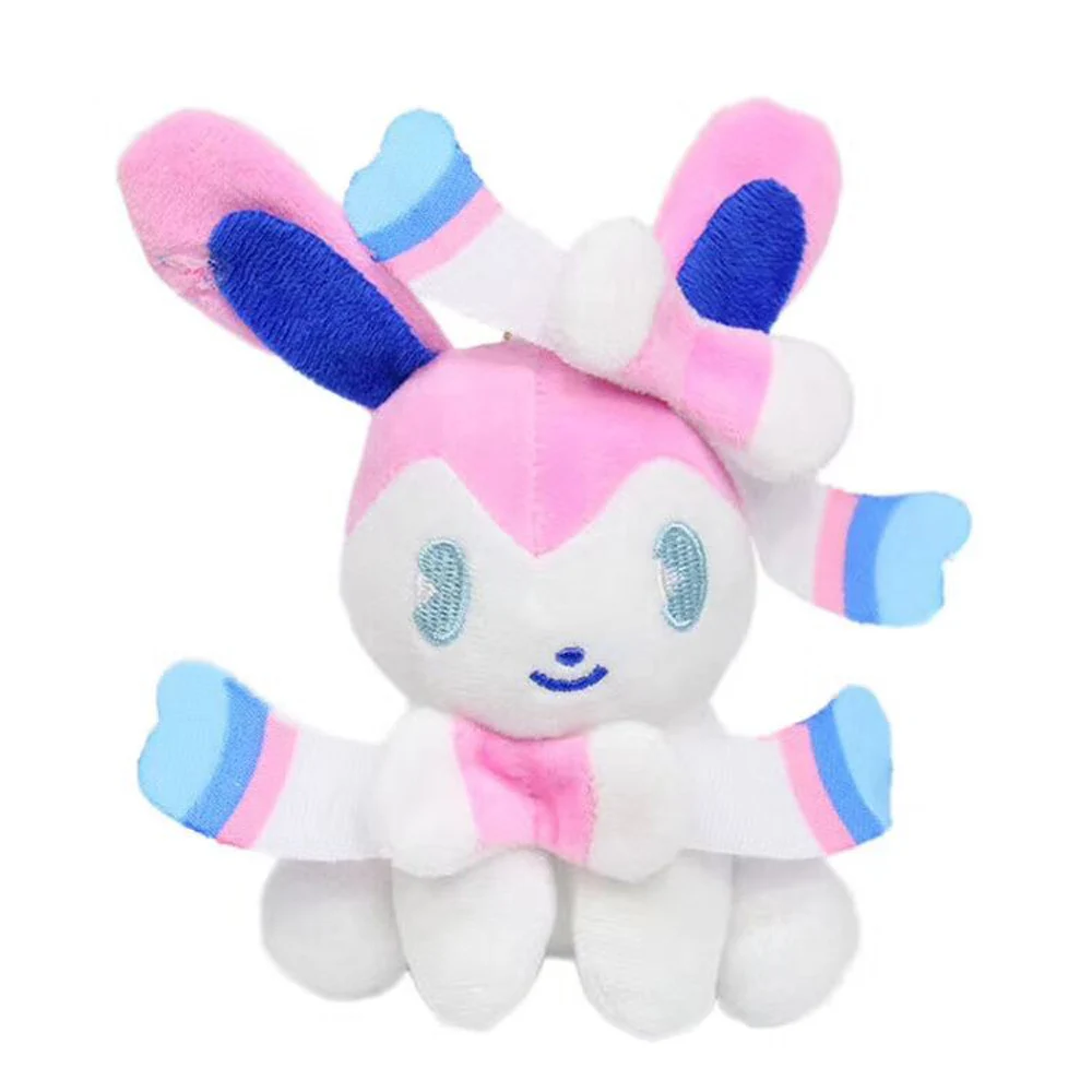 Новинка, 10 шт., Ditto Metamon Charmander Squirtle Snorlax Pikchu Eevee Espeon flarion Jolteon Sylveon Umbreon Vaporeon, плюшевая кукла - Цвет: Soda Sylveon 10cm