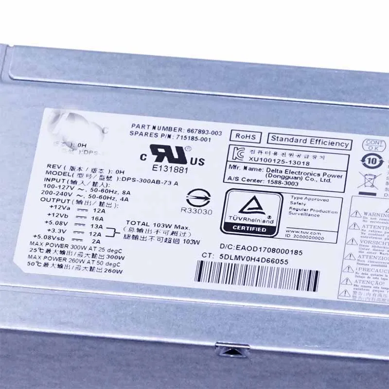 Для hp DPS-300-73 для ProDesk 400 405 480 485 G1 G2 MT блок питания
