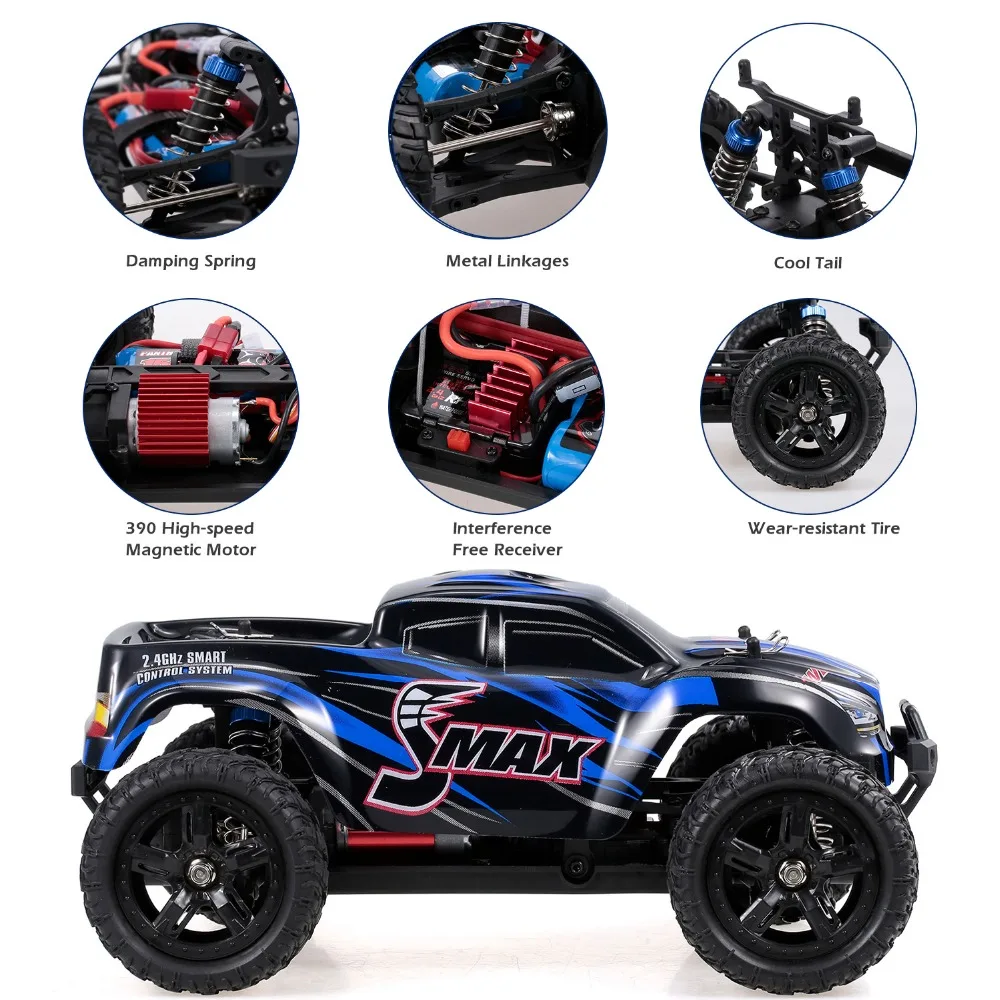 REMO HOBBY 1631 RC Car 35km/h High Speed 1/16 2.4 GHz 4WD RC Buggy Racing Big Foot Off Road Car RTR RC Toys Gifts