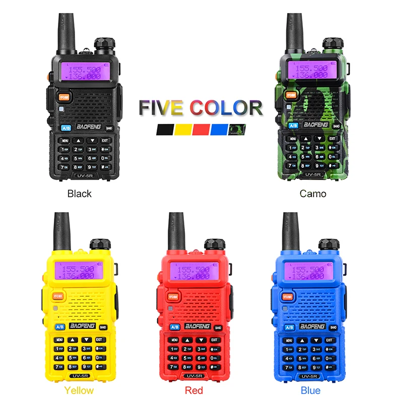 2 шт. Горячая портативная радио Baofeng UV-5R двухсторонняя рация pofung 5 Вт vhf uhf Двухдиапазонная Baofeng uv 5r