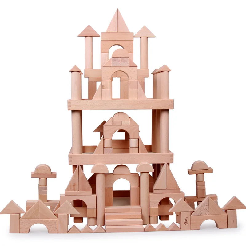 

Super Large Mom CHILDREN'S Toy Prince 180 Tablets Pure Building Blocks Logs Architecture Building Blocks