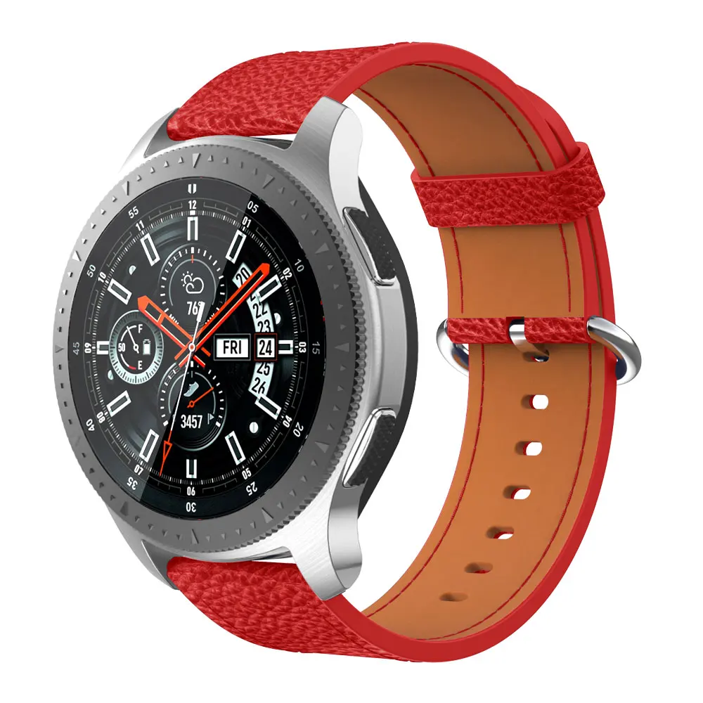 22 мм ремешок для часов из натуральной кожи для samsung Galaxy Watch 46 мм спортивный ремешок для часов быстросъемный ремешок для Amazfit Pace