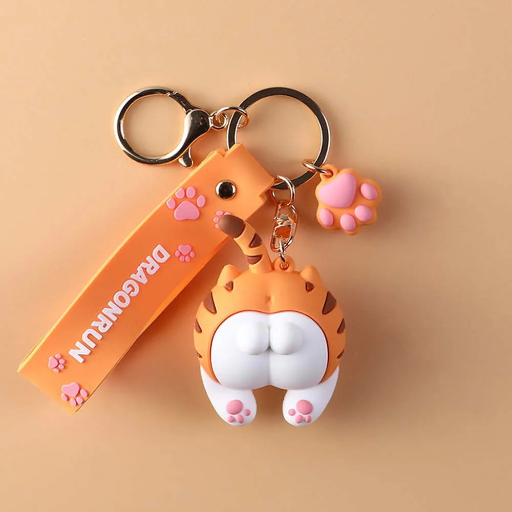 Cute Cat Butt Key Chains For Baby Girls