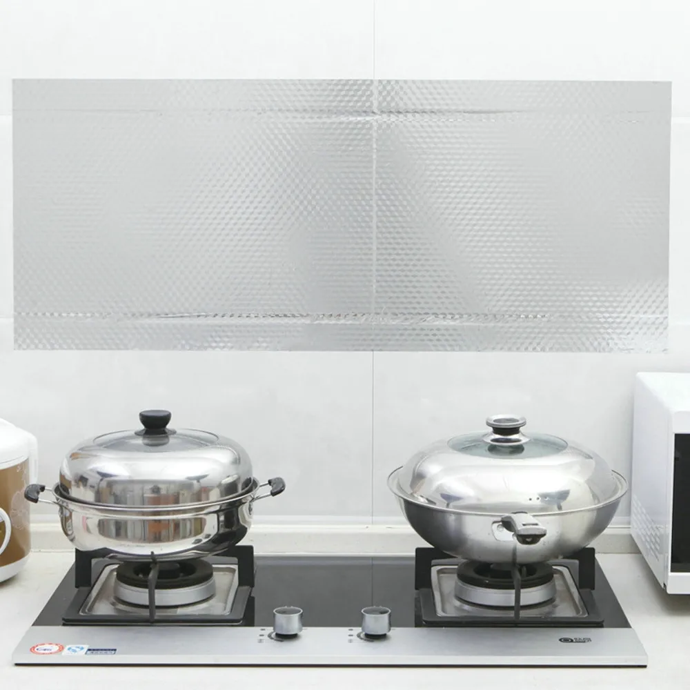 40x100 см кухонная маслостойкая Водонепроницаемая наклейка s алюминиевая фольга для кухни печного шкафа самоклеящаяся настенная наклейка DIY обои 1031