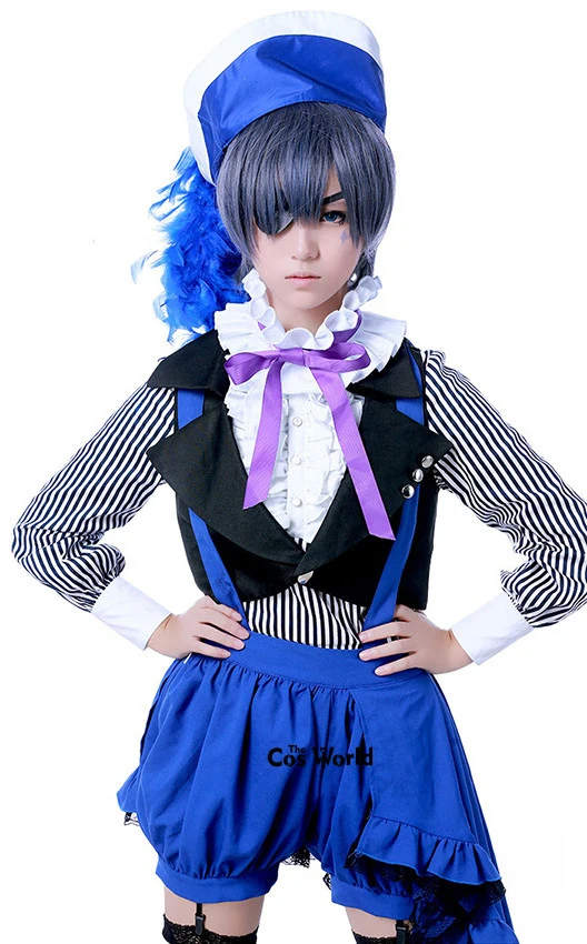 Black Butler Kuroshitsuji Ciel Uniform Outfit Anime Cosplay Costume 2