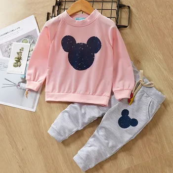 

Baby Girl Clothes Set 2020 Autumn Children Clothing Cartoon Sweatshirts With Pants 2 Pcs for Kids Clothes Spring Baby Clothes