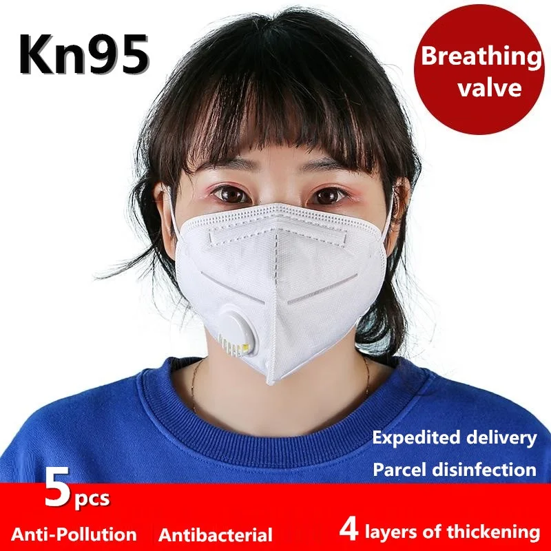 

5 PCS Breathe K N95 NonWoven Masks 95% Antibacterial Anti-Dust masks Safety Antibacterial Face Masks Thickened healthy masks