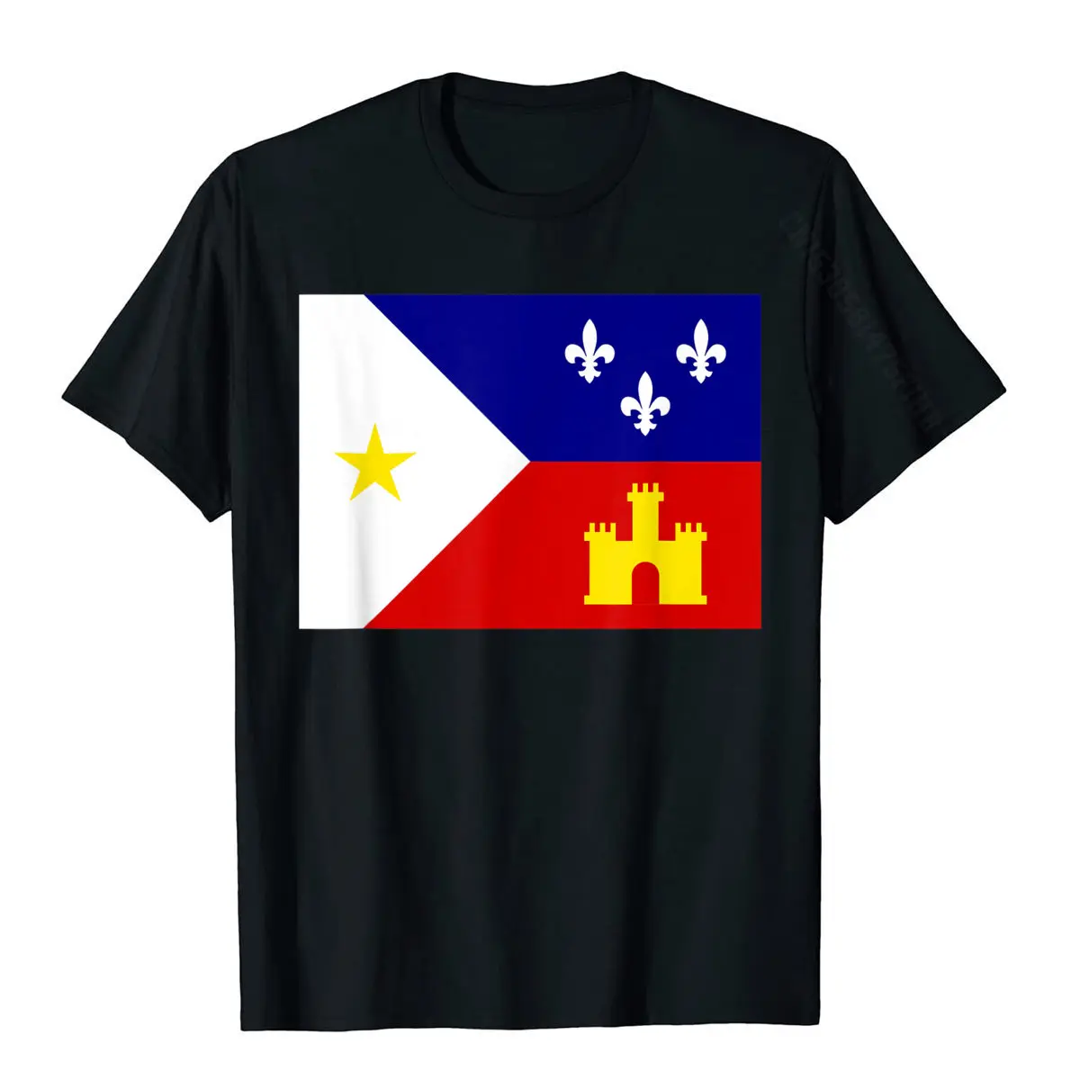 Casual T-shirts Rife O Neck Normal Cotton Fabric Men's Tops Shirts Geek Short Sleeve T-shirts Top Quality ACADIAN F AG Cajun ouisiana French Nova Scotia t-shirt__1143 black