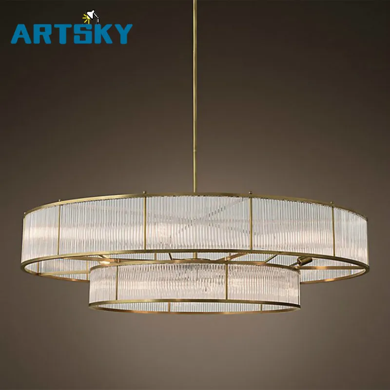 

Modern Nordic American Personality Double-decker Chandelier Villa Hotel Home Lighting