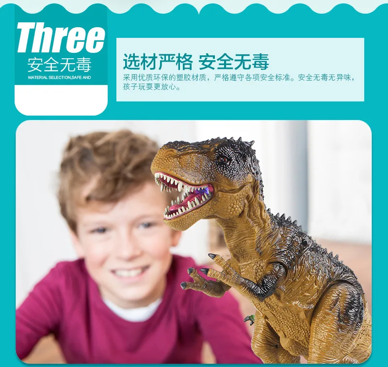 Распылитель Tyrannosaurus пульт дистанционного управления умный большой электрический динозавр моделирование Юрского мира животные прогулки блестящие Игрушки для мальчиков