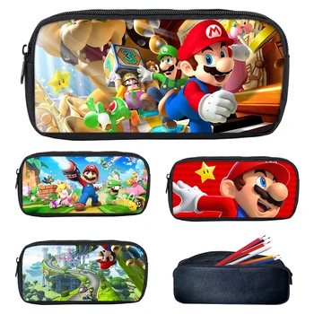 

Sac A Dos Anime Storage Pouch Printed 3D Mochila Super Mario Pen Bag for Kids School Supplies Stationery Pencil Case Makeup Box
