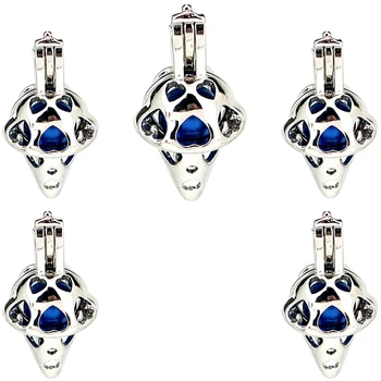 

5Pcs Openable Mushroom Skull Heart Necklace Locket Aromatherapy Essential Oil Pendant Pearl Cage Diffuser k934