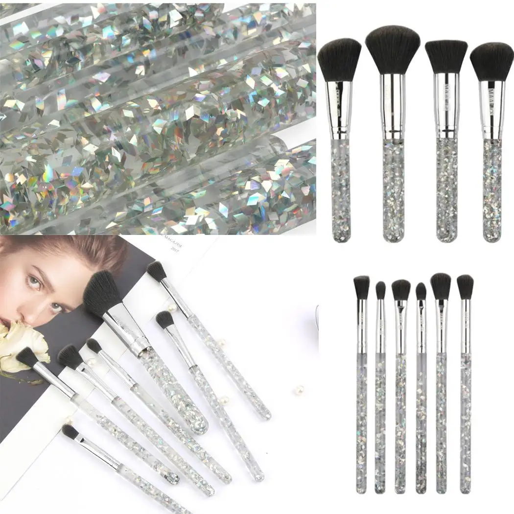 10 Pcs/Set Makeup Brushes Foundation Eyeshadow Blush Contour General Nylon Brush Face, 0.176 kg Home Tools