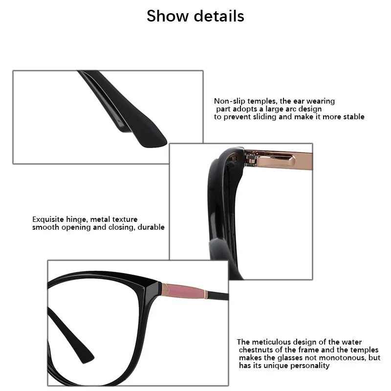 best blue light blocking glasses 53088 For Lady Sexy Oversized Cat Eye Glasses Frames Women Fashion Computer Eyeglasses glasses to protect eyes from screen