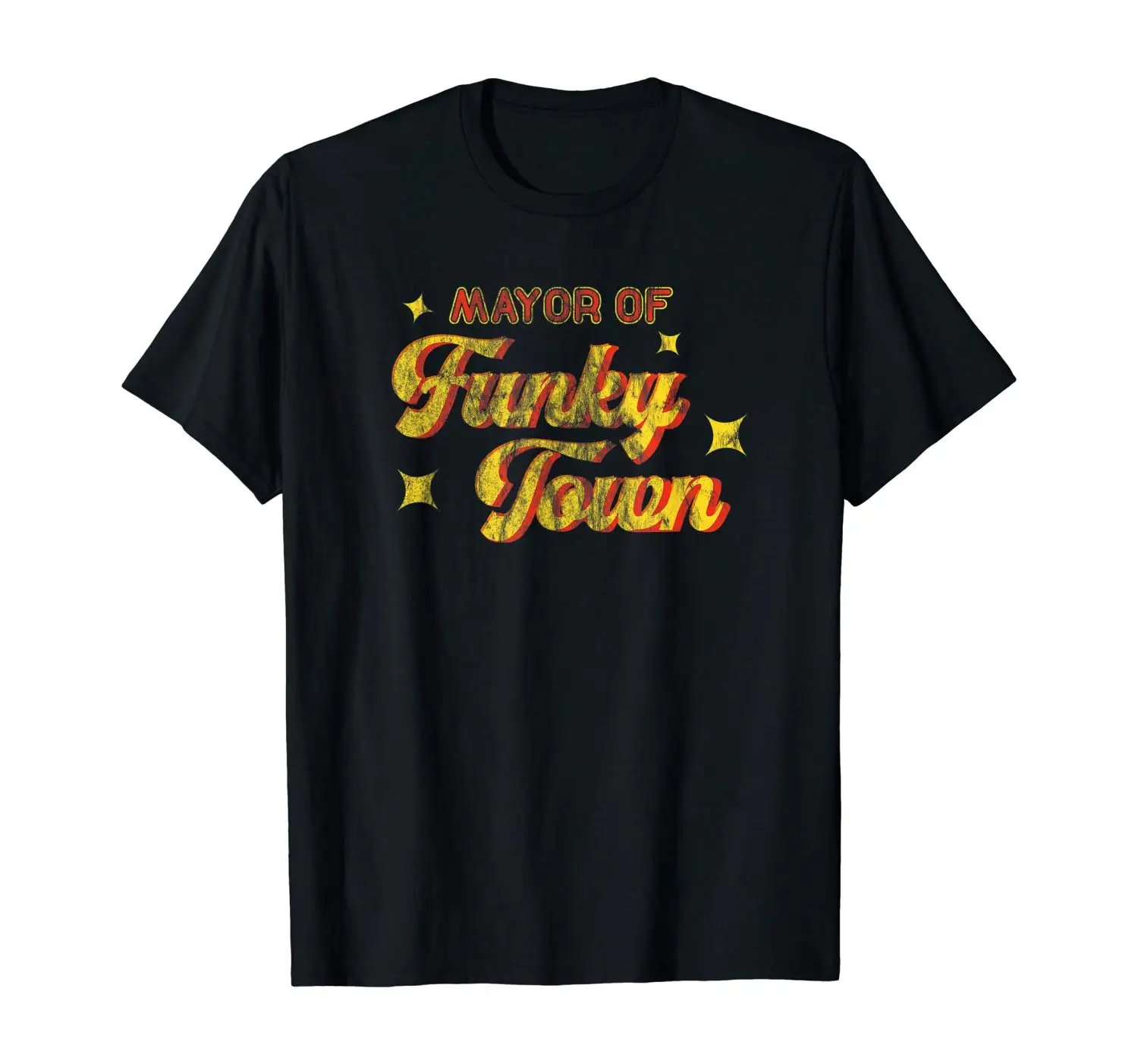 Мэр Funky Town футболка Винтаж диско 70s ретро Funk Tee| |