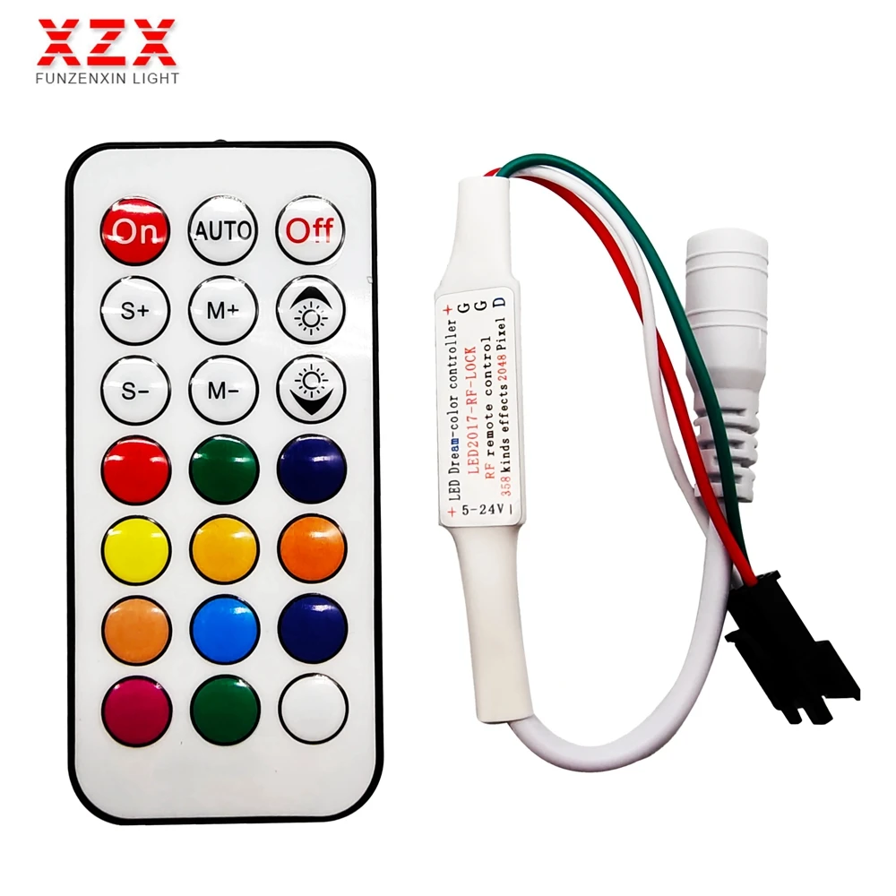 5 24 В Led контроллер 21Key мини пикселей диммер 3pin для рождества WS2812/WS2811/SK6812 полосы