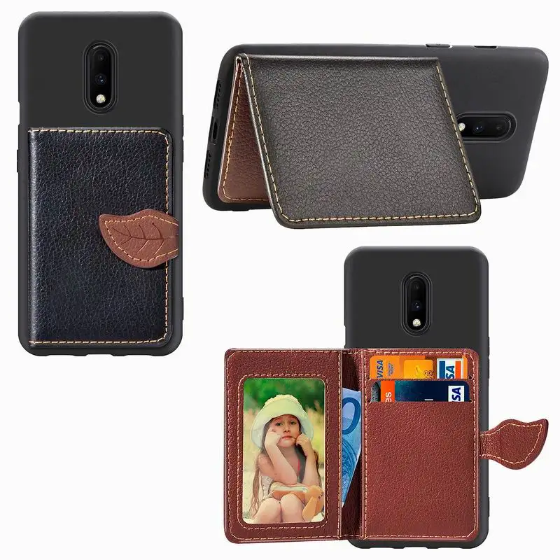 

Luxury Wallet Case For OnePlus 7 Case For One Plus 7 Pro PU Leather Card Magnet Flip Cover Stand For 1 Plus 7