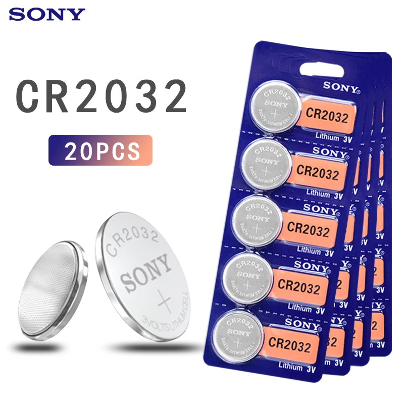 20 шт. SONY оригинальный cr2032 кнопочный элемент батареи 3 в монета литиевая батарея