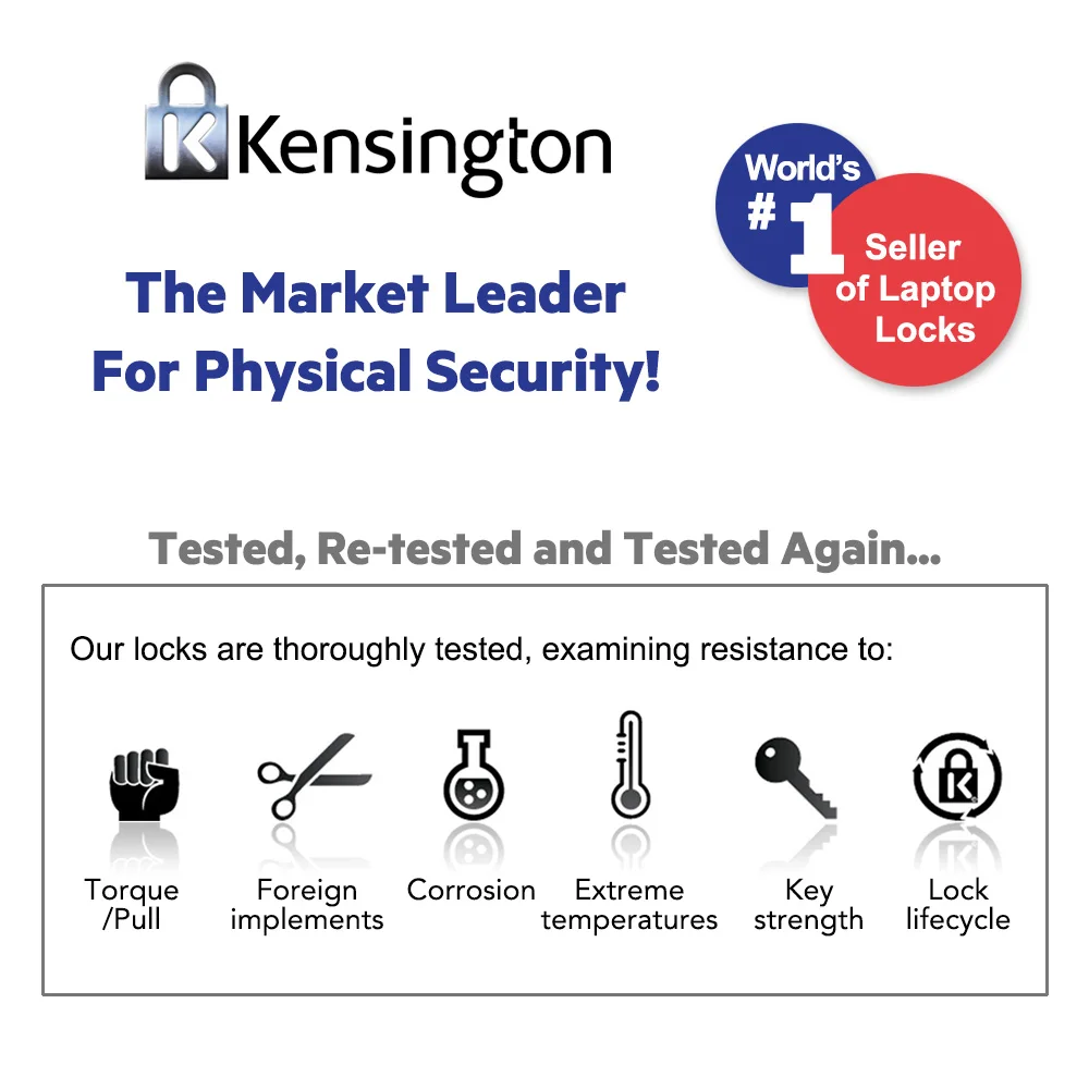 Kensington оригинальный высокий уровень безопасности Противоугонная ключом лэптоп
