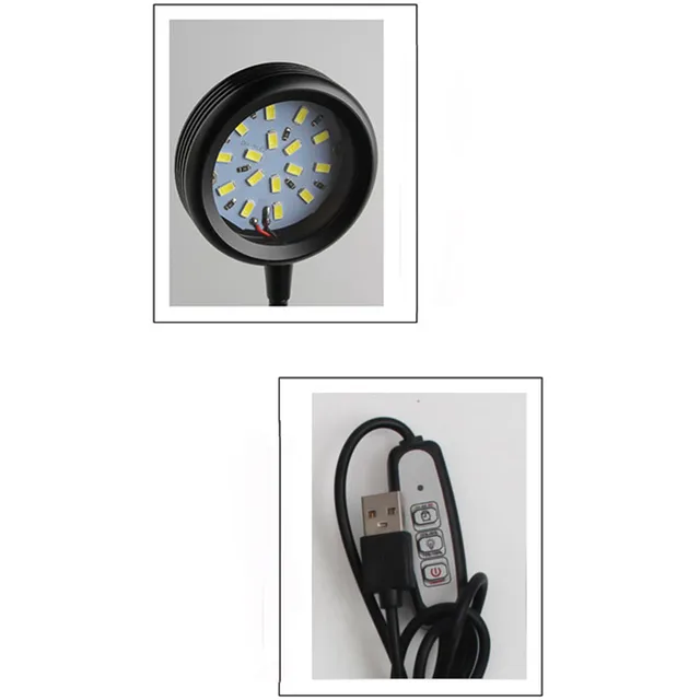 Fekete Dimmable 5W Led Akváriumfény Timmer És Usb Dugóval, 3000K Meleg Fehér 6000 Ezer Hideg Növénynövény Lámpa Alapokkal - Image 3