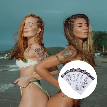 

6 pcs Body Art Tattoos Waterproof Creative Arm Decoration Sticker Fake Tattoo for Girls