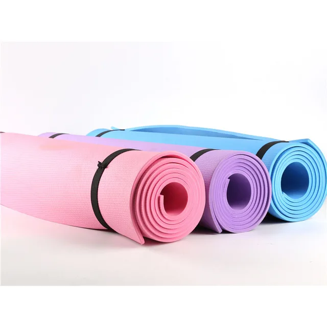 Yoga Mats 4mm Thin Non Slip Large Foam Gym Fitness Pilates