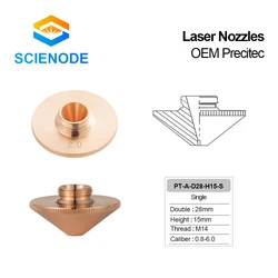 Scienode – buses de soudage simple/Double couche Precitec Dia.28mm H15 calibre 0.8 6.0, pour Machine de découpe Laser CNC à Fiber 