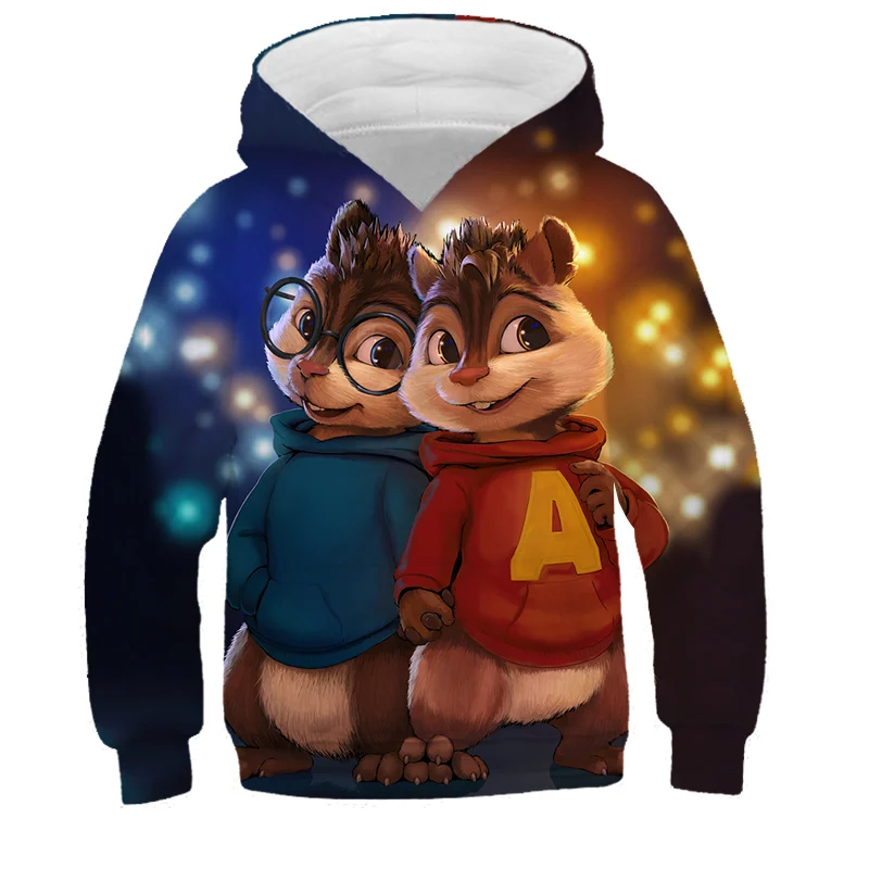 Alvin And The Chipmunks Hoodie Kids Clothes Boys Girls Costume Kid Red  Hoodie 3d Print Long Sleeve Pullover Tops High Quality - Hoodies u0026  Sweatshirts - AliExpress