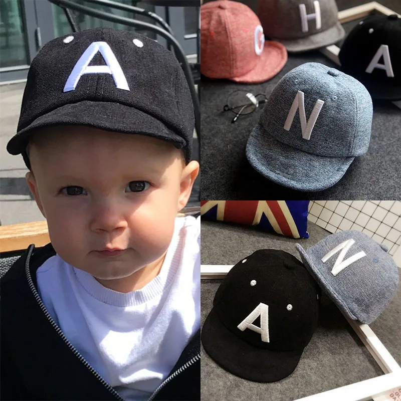 

Baby Boy Girls Hat Letter Kids Baseball Cap Cotton Adjustable Sun Hats Peaked Caps Summer Winter