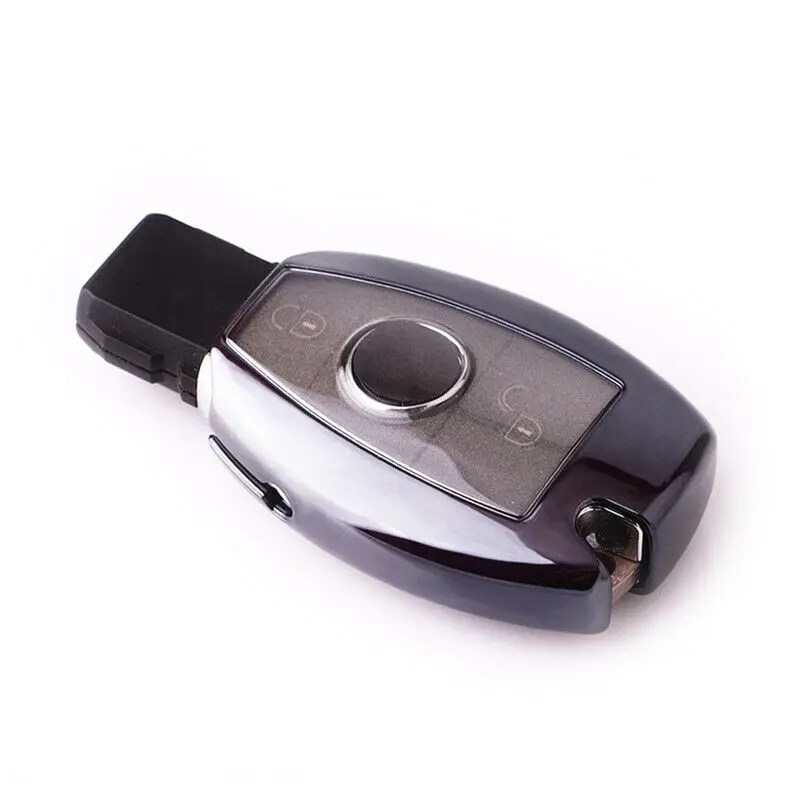 Полностью герметичный ТПУ пульт дистанционного ключа крышка Fob для Mercedes Benz CLA GLK C200 180 - Название цвета: Purple Black