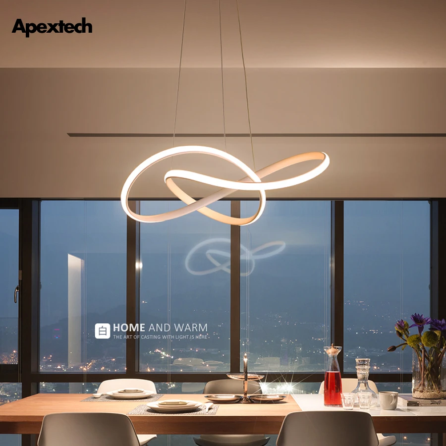 

Post Modern Irregular LED Chandelier Light Aluminum Acrylic Ceiling Hanging Lamp Dining Room Pendant Restaurant Suspension Light