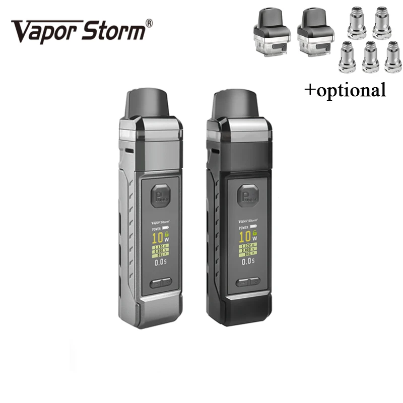 Vapor Storm V-PM-Kit de cigarrillo electrónico, Original, 40 Mod Pod, Cartucho de 4,8 ml, 40W de potencia con una sola batería de 18650, vaporizador PM Pod