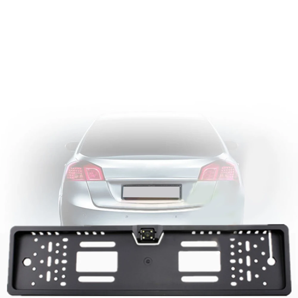 

Waterproof Night Vision Reverse Backup Camera License Plate Frame Car Rear View Camera 4 LED Light