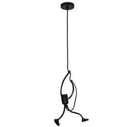 Plafonnier Led en forme de petit bonhomme en fer, design de dessin animé, luminaire décoratif d'intérieur, idéal pour un salon 
